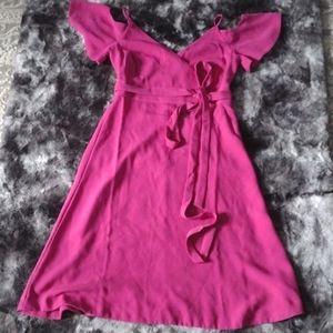 Ann Taylor fushia midi dress